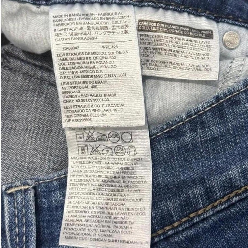 Levis 528 Curvy Bootcut Jeans Womens 30x29 Medium Wash Mid Rise Double Button - Picture 3 of 8